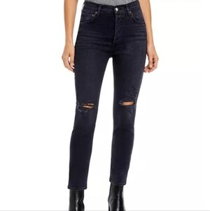 AGOLDE Nico High Rise Skinny Distressed Denim Cassette Wash Size 26